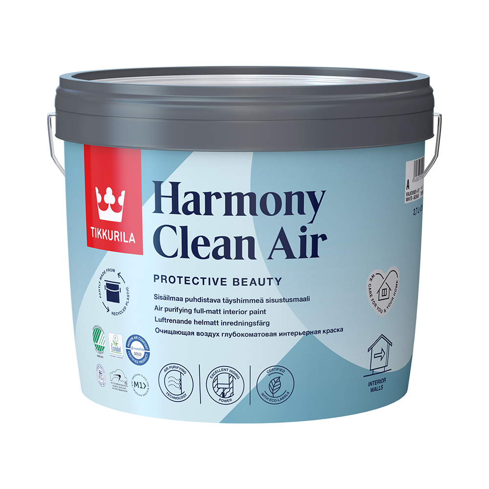 Фарба акрилатна TIKKURILA Harmony Clean Air базіс А глибокий мат 2,7 л